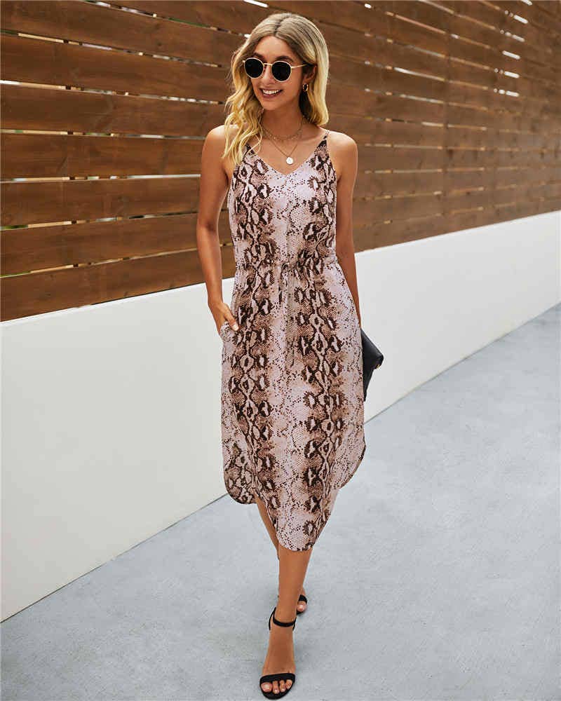 Snake Print Sun Dress