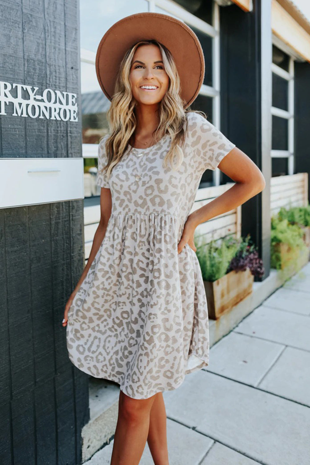 Leopard Babydoll Dress