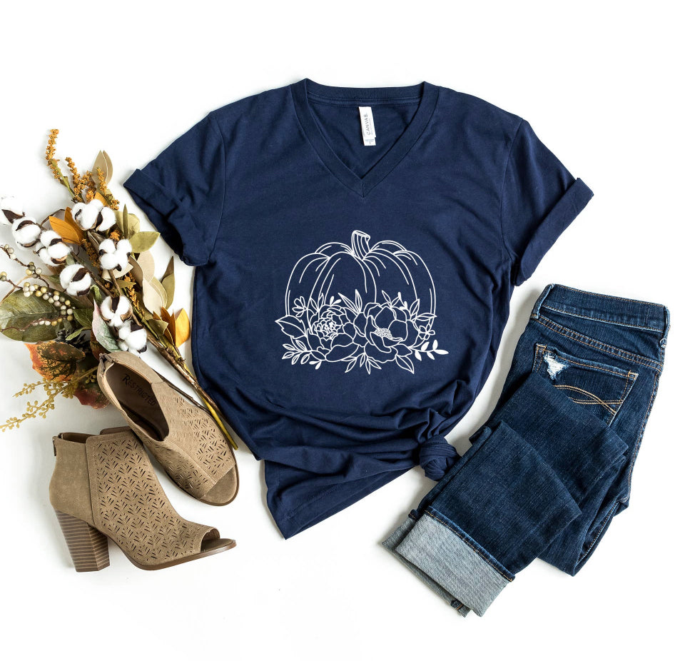 Floral Pumpkin Printed Tee