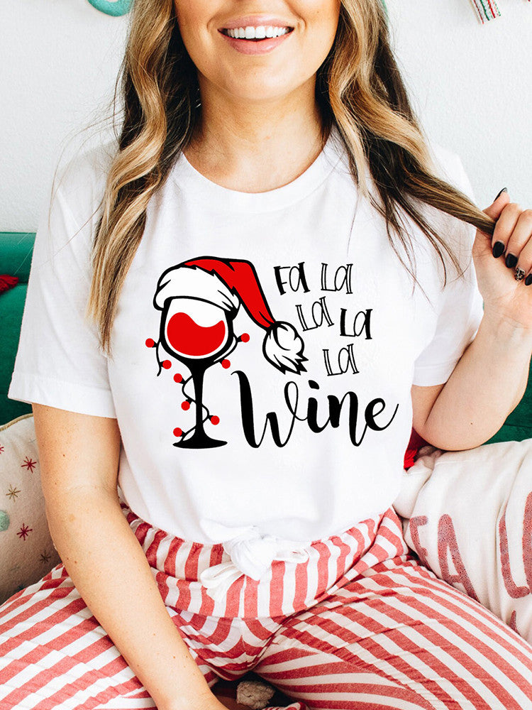 Holiday Wine Printed Tee