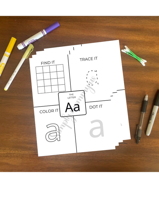 Learning Letters a-z (lower case only)