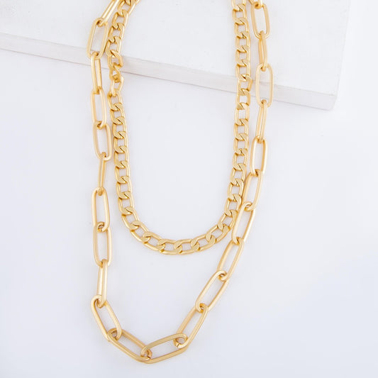 Hera Curb-Link Layered Necklace