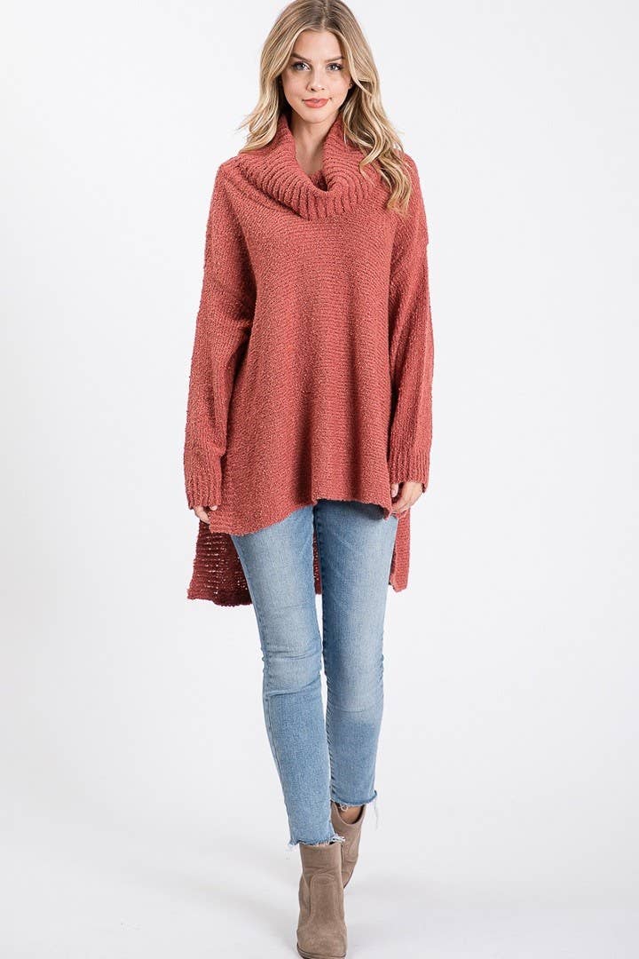 Loose Cowl Neck Sweater