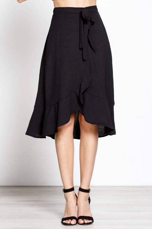 Ruffled Tie Skirt