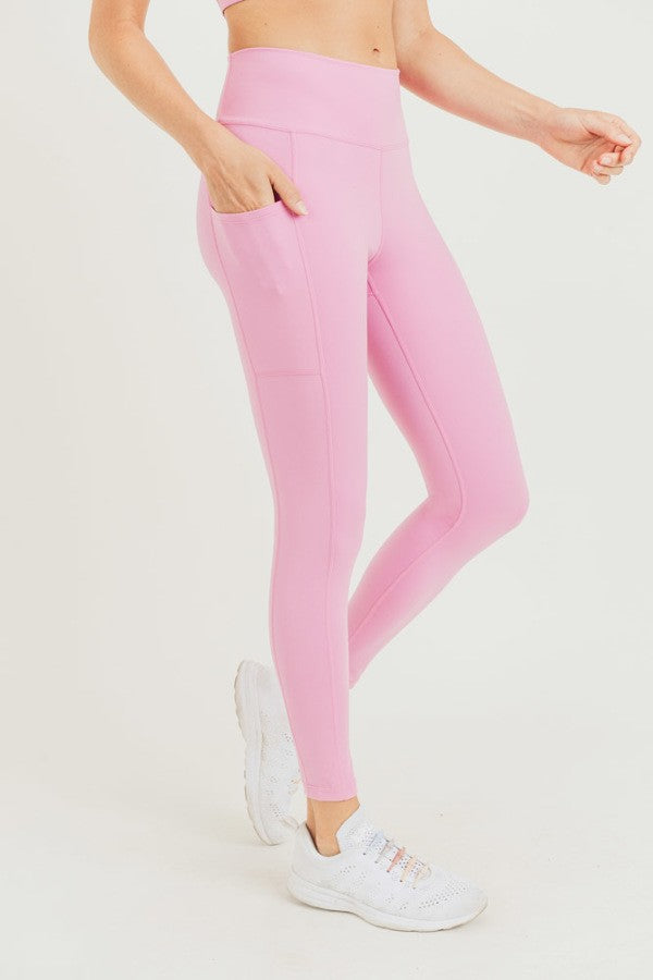 Leggings With Pockets in Pink