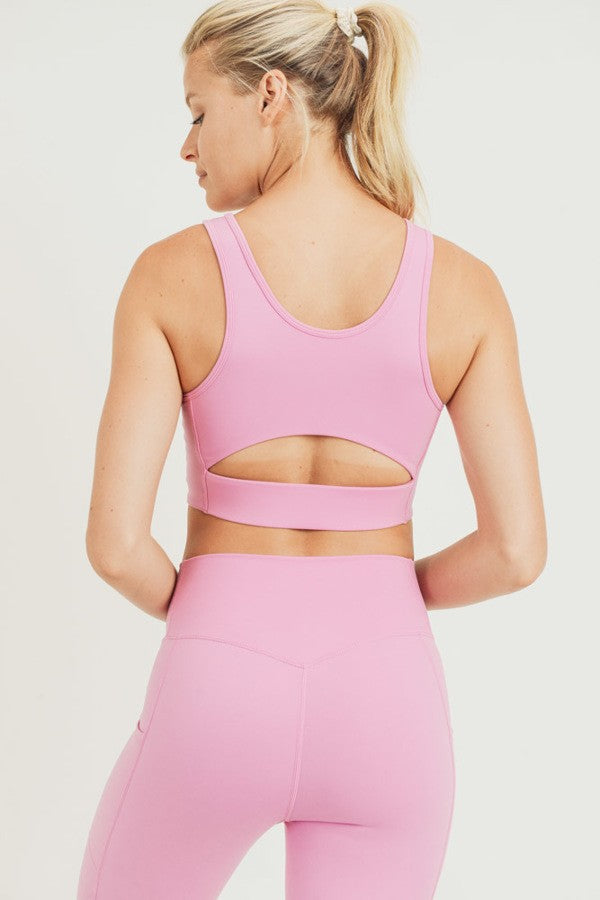 Sports Bra in Pink & Black