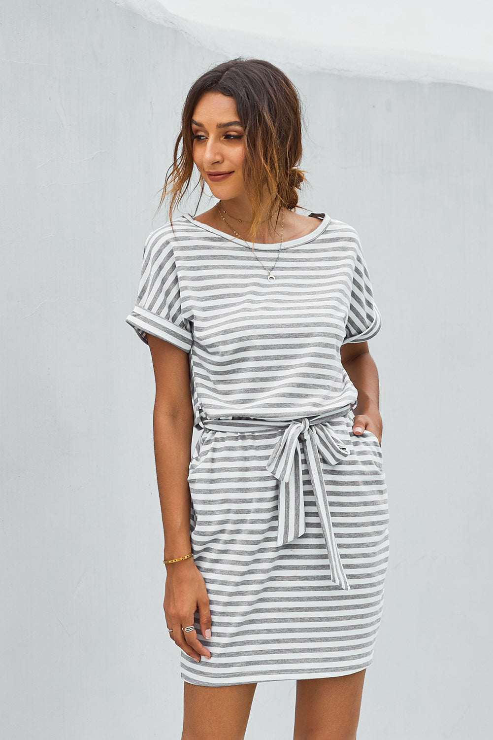Striped Tee Shirt Dress