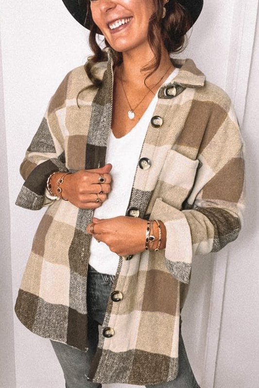 Tan & Plaid Shacket