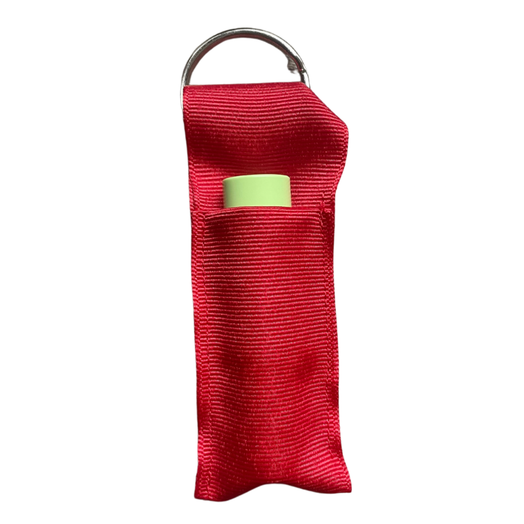 Lip Balm Holder- Red Key Chain