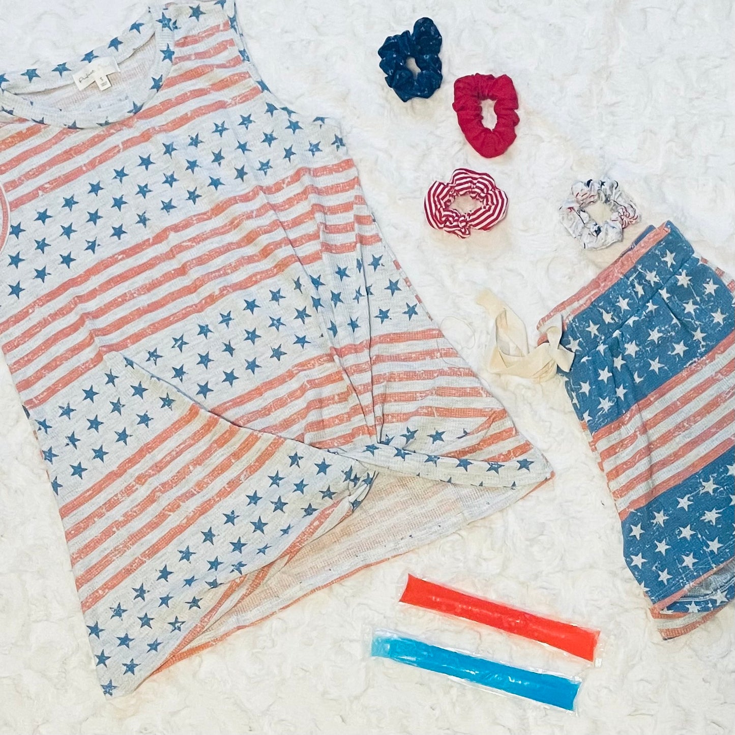 Twist Front USA Tank Top