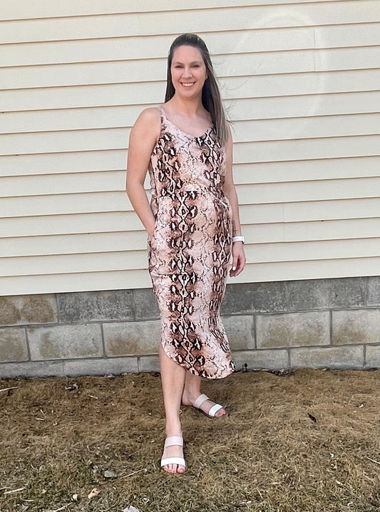 Snake Print Sun Dress