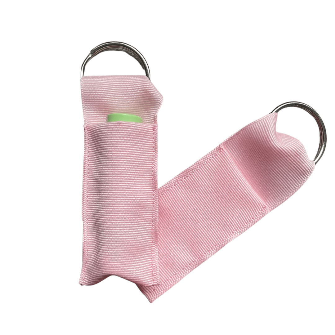 Lip Balm Holder- Pink Key Chain