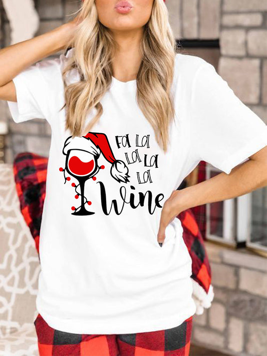 Holiday Wine Printed Tee